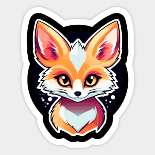 Fennec Fox Illustration Sticker